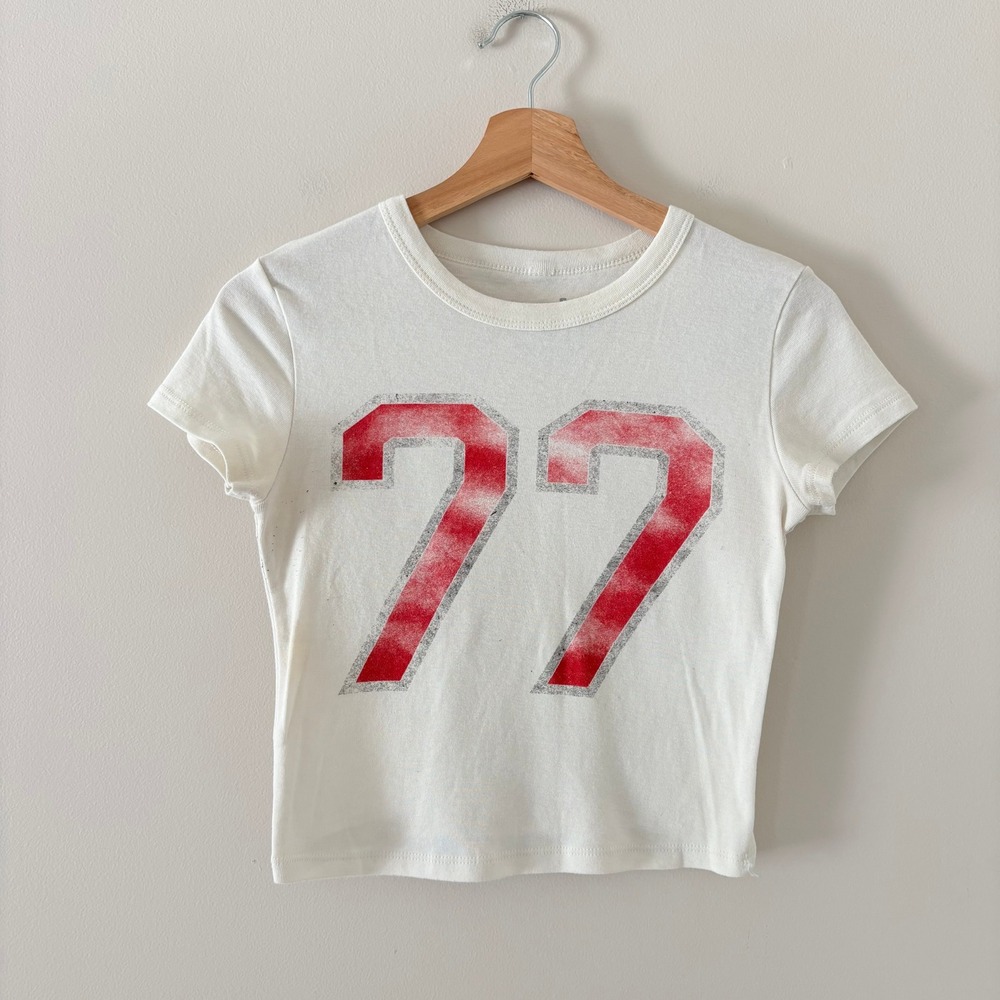 Sombr T-Shirt 77 Graphic Baby Tee Official Tour Merch Cropped Short Sleeve